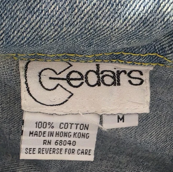 Vintage 80's-90's Cedars Sz M Art Jean Jacket Denim Billards Pool Unisex? - Picture 9 of 13